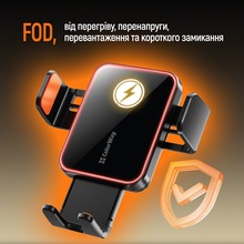Автодержатель COLORWAY Ultra-mini 15W Black (CW-CHAW069Q-BK)