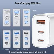 Сетевое зарядное устройство CHOETECH USB-A/USB-C White (PD3046-EU-WH)