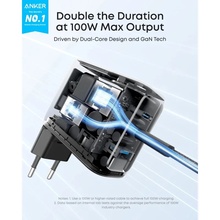 Сетевое зарядное устройство ANKER GaN Charger 100W + кабель Type-C Dark Gray (B121BGZ1)