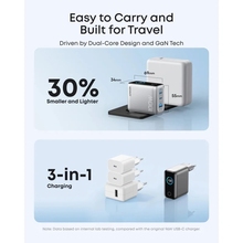 Сетевое зарядное устройство ANKER GaN Charger 100W + кабель Type-C Silver (B121BG41)