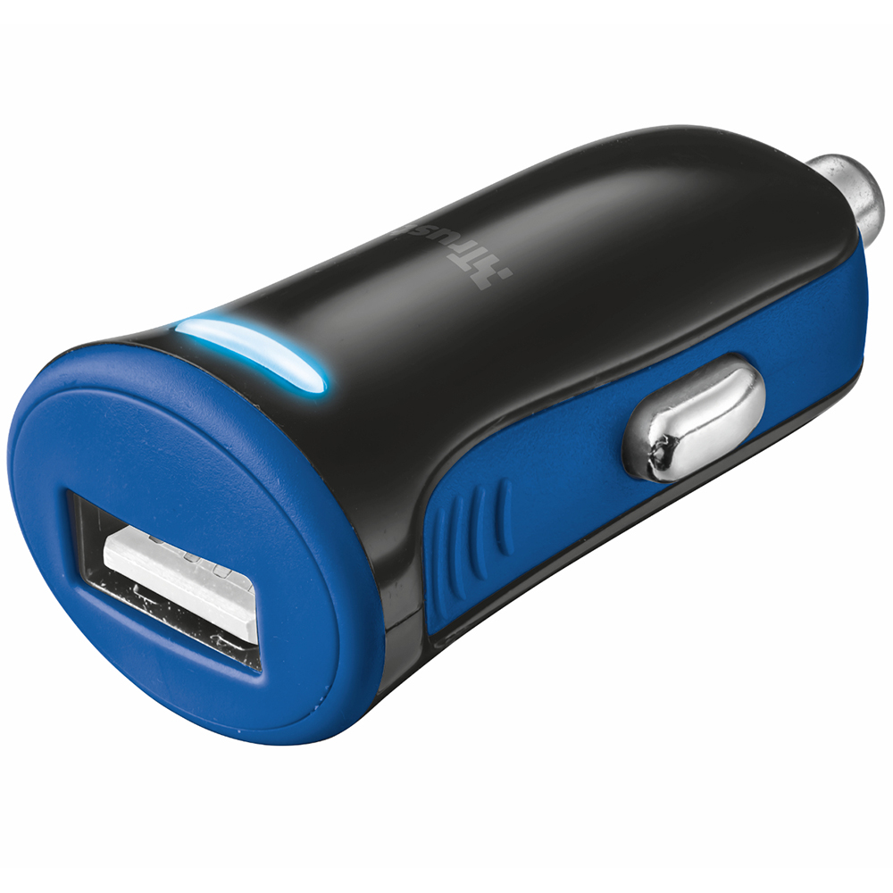 Зарядний пристрій TRUST 5W 1A Car Charger Blue (20739)