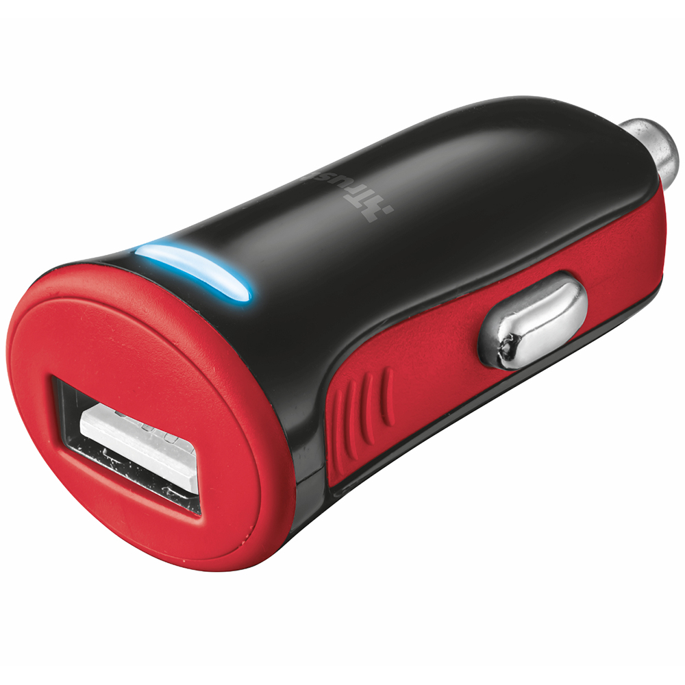 Зарядний пристрій TRUST 5W 1A Car Charger Red (20740)