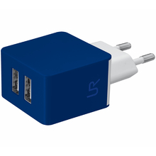 Зарядний пристрій TRUST URBAN Dual Smart Wall Charger Blue (20148)