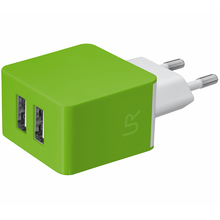 Зарядний пристрій TRUST URBAN Dual Smart Wall Charger Lime (20150)