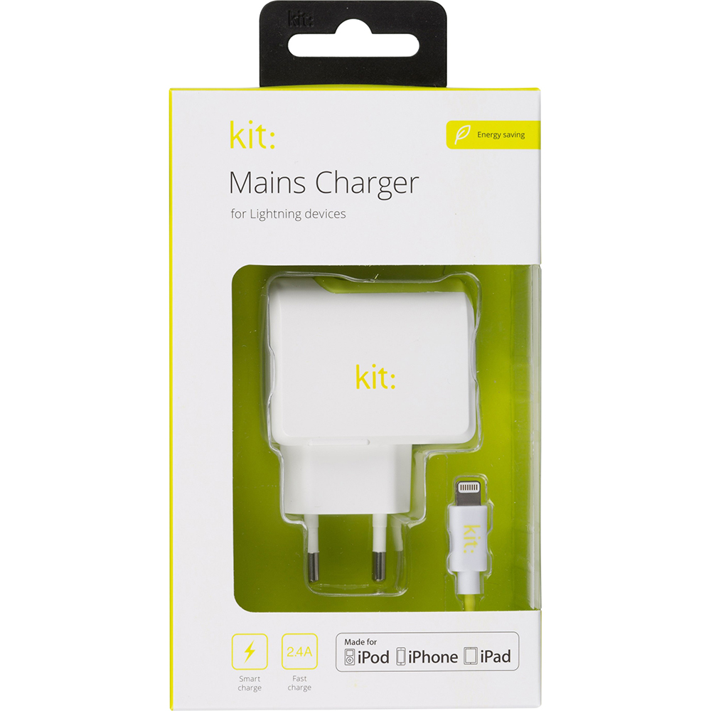 Зарядное устройство KIT EU USB Mains Charger (IP5PMCEU2A) Кабель съемный