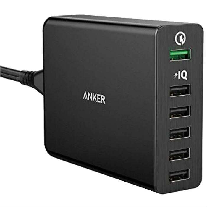 

Зарядное устройство ANKER PowerPort 6 60W 6-port (A2123L12), PowerPort 6 - 60W 6-port USB Power IQ