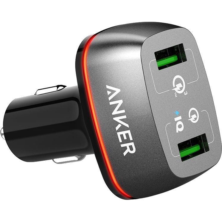 

Зарядное устройство ANKER PowerDrive+ 2 with Quick Charge 3.0 V3 Black (A2224H11), PowerDrive+ 2 with Quick Charge 3.0