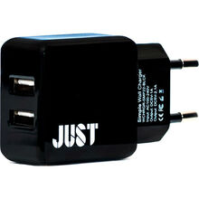 Зарядное устройство JUST Simple Dual USB Wall Charger Black (WCHRGR-SMP22-BLCK)