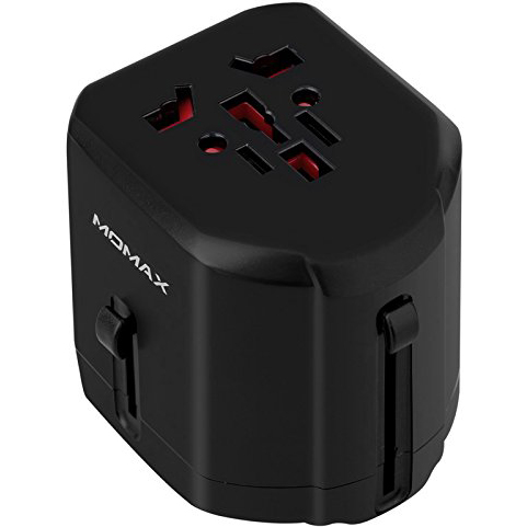 Зарядний пристрій MOMAX 1-World USB AC Travel Adapter Black (UA1D) Кабель відсутній