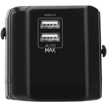 Зарядний пристрій MOMAX 1-World USB AC Travel Adapter Black (UA1D)