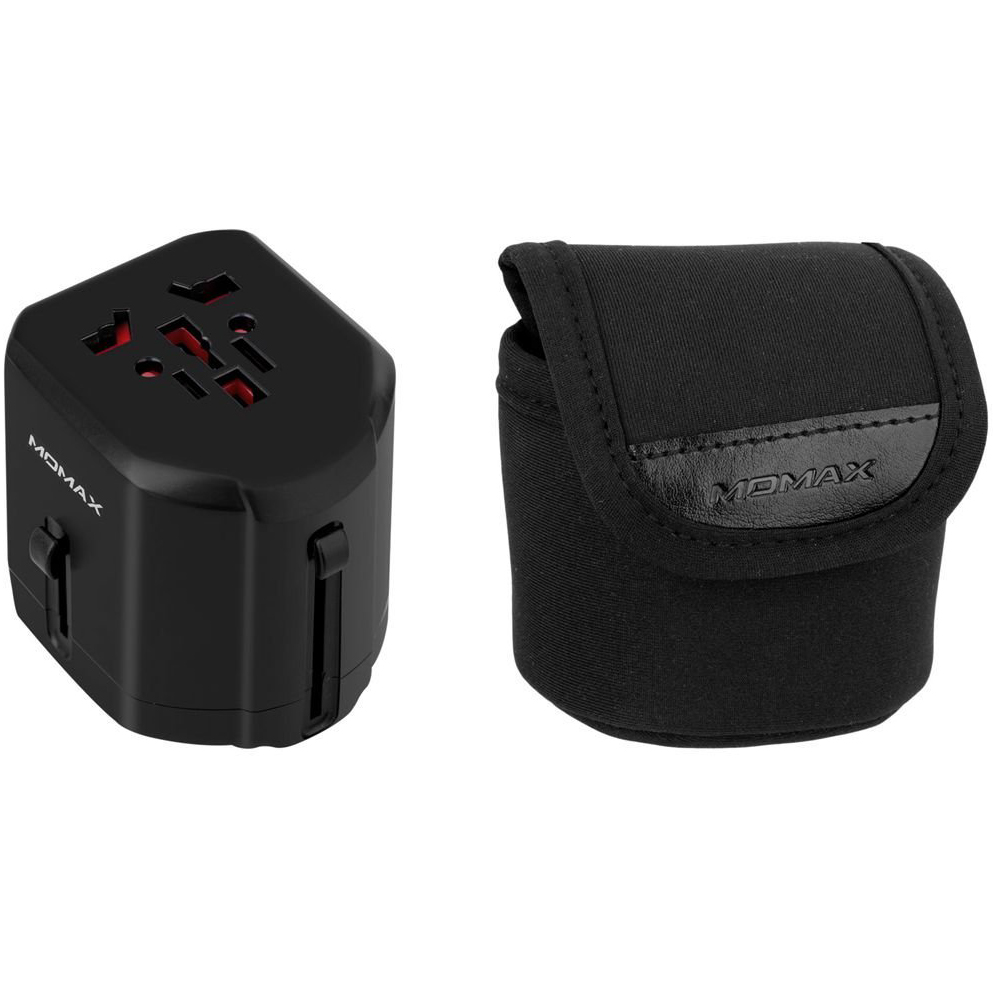 Зарядний пристрій MOMAX 1-World USB AC Travel Adapter Black (UA1D) Підтримка швидкої зарядки False