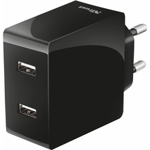 Зарядний пристрій TRUST 2x12W Fast dual USB wall charger (21712)