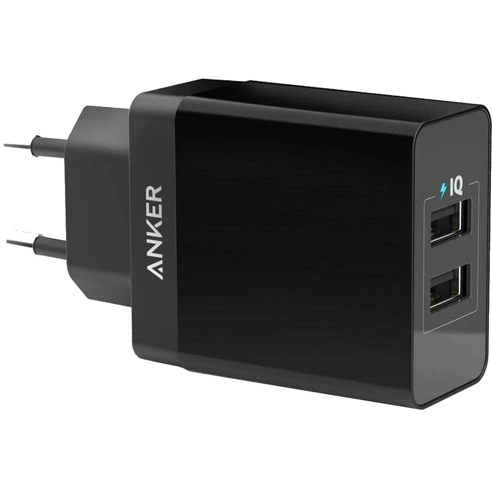 

Сетевое зарядное устройство ANKER PowerPort2 24W/4.8A (A2021L11), PowerPort 2 - 24W 2-port USB Power IQ