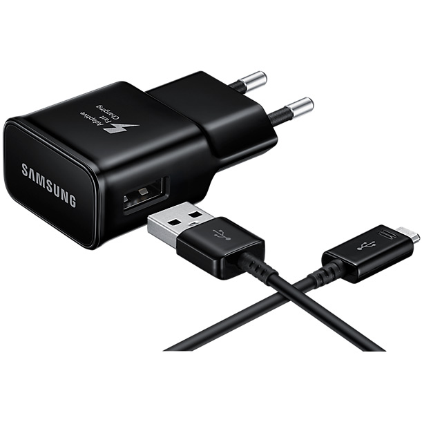Зарядное устройство SAMSUNG EP-TA20EBECGRU AFC with Type-C cable Кабель съемный