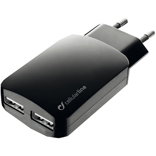 

Зарядное устройство CELLULAR LINE 2USB 3000mA black (ACHUSBMOBILEDUAL3A), Line 2USB 3000mA black