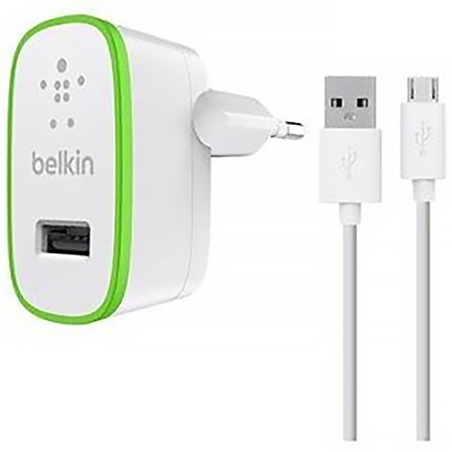 Зарядний пристрій BELKIN USB Home Charger 2.4 A Micro-USB 1.2 m White (F8M886vf04-WHT)