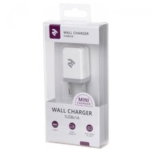 Зарядний пристрій 2E USB Wall Charger DC5V white(2E-WC1USB1A-W)