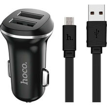 Зарядний пристрій HOCO Car charger Z1 micro USB cable 2USB series A 2.1