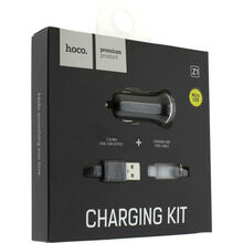 Зарядное устройство HOCO Car charger Z1 micro USB cable 2USB series 2.1A