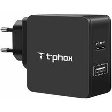 Зарядное устройство T-PHOX 57W Fast Charge TYPE-C PD 45W+USB 12W