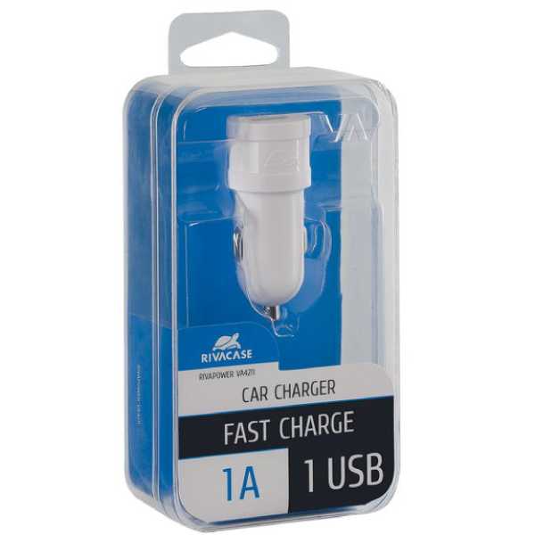 Зарядное устройство RIVACASE VA4211 W00 White Тип автомобильное зарядное устройство