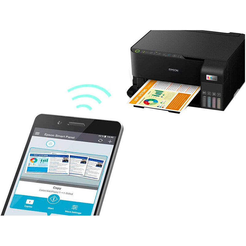 БФП струменевий EPSON EcoTank L3550 WI-FI Black (C11CK59404) Максимальна якість друку 4800 х 1200