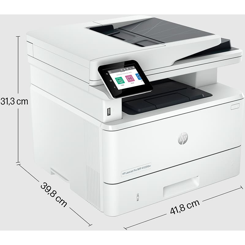 Зовнішній вигляд МФУ лазерне HP LaserJet Pro 4103fdw Wi-Fi (2Z629A)