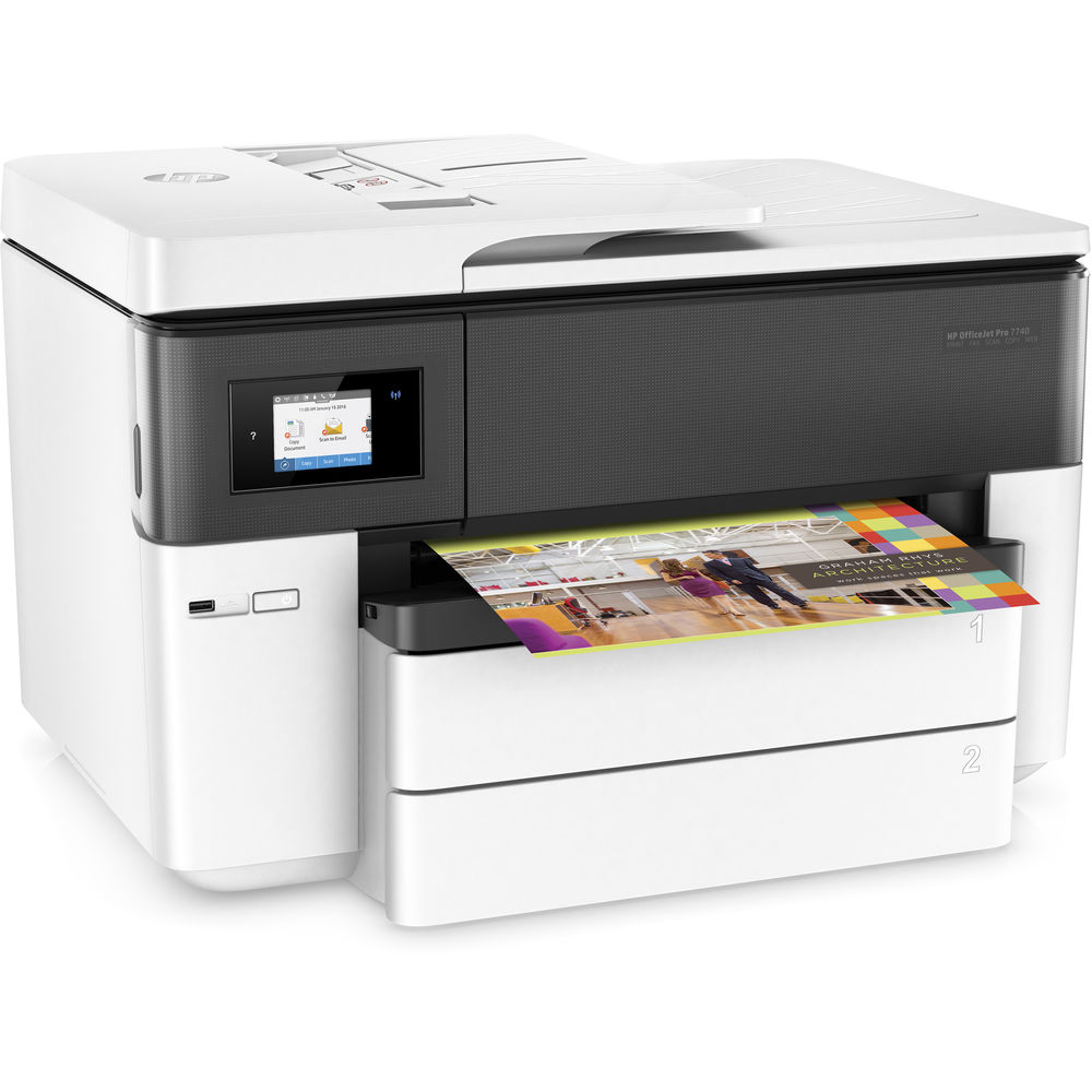 МФУ струйное HP OfficeJet Pro 7740 Wi-Fi (G5J38A) Тип печати цветная