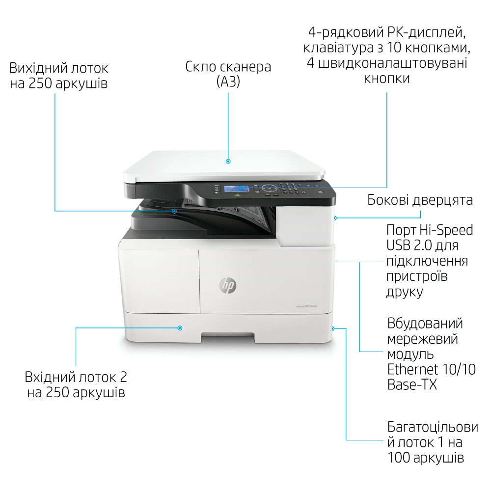 В Україні БФП лазерний HP LJ Pro M438n (8AF43A)