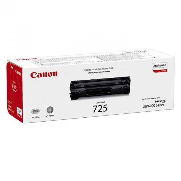 Принтер лазерний CANON i-SENSYS LBP6030B (8468B006) + картриджі 725 2шт. Тип друку монохромна