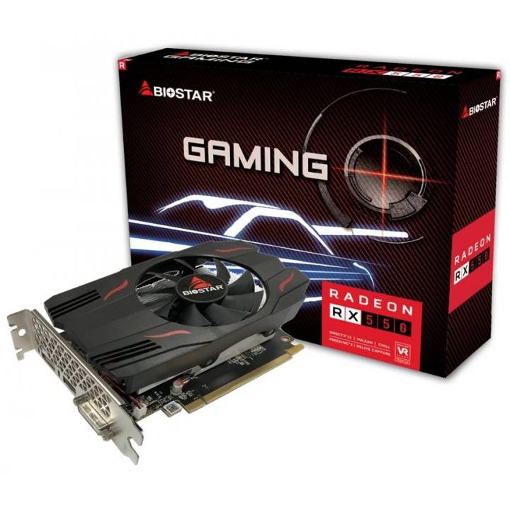 

Видеокарта BIOSTAR Radeon RX 550 2GB DDR5 128Bit (RX550-2GB), Radeon RX 550 2GB DDR5 128Bit