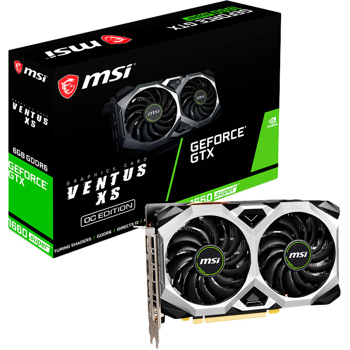 Видеокарта MSI GeForce GTX 1660 SUPER VENTUS XS OC 6GB 192bit 1815/14000 MHz Производитель чипа nVidia