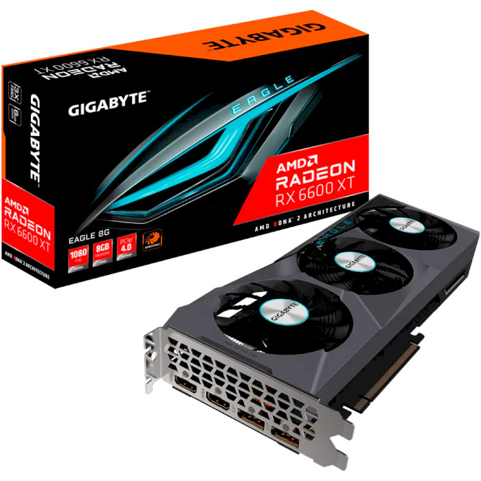 

Видеокарта GIGABYTE Radeon RX 6600 XT EAGLE 8GB (GV-R66XTEAGLE-8GD), Radeon RX 6600 XT EAGLE 8GB (GV-R66XTEAGLE-8GD)