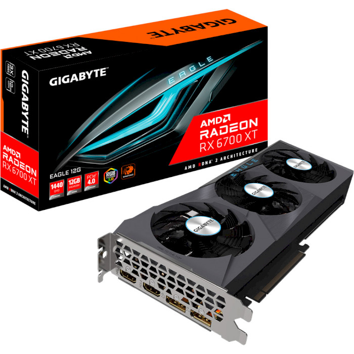 

Видеокарта GIGABYTE AMD Radeon RX 6700XT 12GB GDDR6 192Bit (GV-R67XTEAGLE-12GD), AMD Radeon RX 6700XT 12GB GDDR6 192Bit