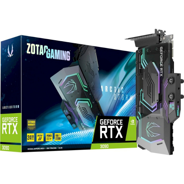 

Видеокарта ZOTAC GeForce RTX 3090 24GB GDDR6X ArcticStorm GAMING, GeForce RTX 3090 24GB GDDR6X ArcticStorm GAMING