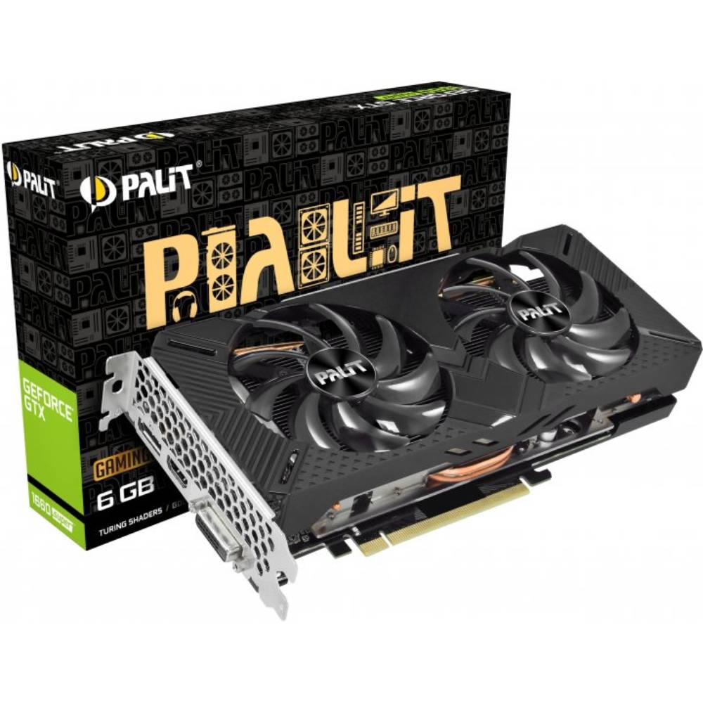 Зображення Відеокарта PALIT GeForce GTX 1660 SUPER GP 6G 192bit 1530/14000MHz (NE6166S018J9-1160A-1)