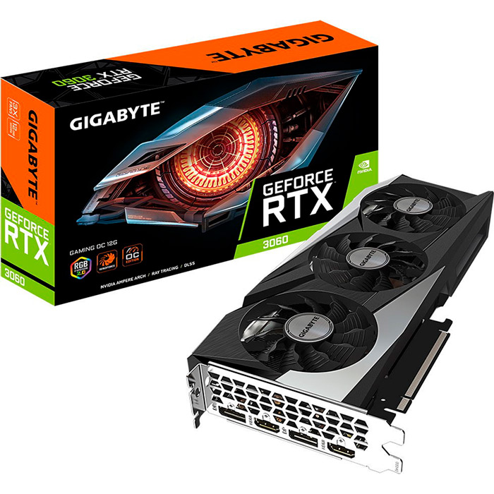 Заказать Видеокарта GIGABYTE GeForce RTX 3060 GAMING OC 12GB 192Bit 1837/15000MHz (GV-N3060GAMING OC-12GD v2.0)