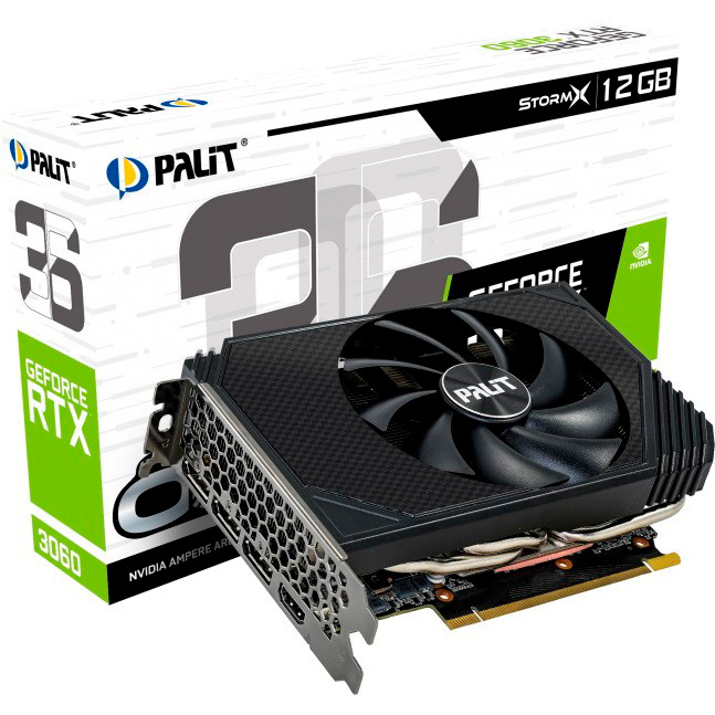 Зображення Відеокарта PALIT GeForce RTX 3060 StormX 12GB 192Bit 1320/15000MHz (NE63060019K9-190AF)