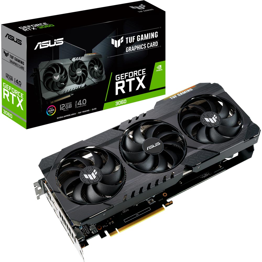 Видеокарта Asus GeForce RTX 3060 TUF Gaming V2 LHR 12GB Видеокарта Asus GeForce RTX 3060 TUF Gaming V2 LHR 12GB