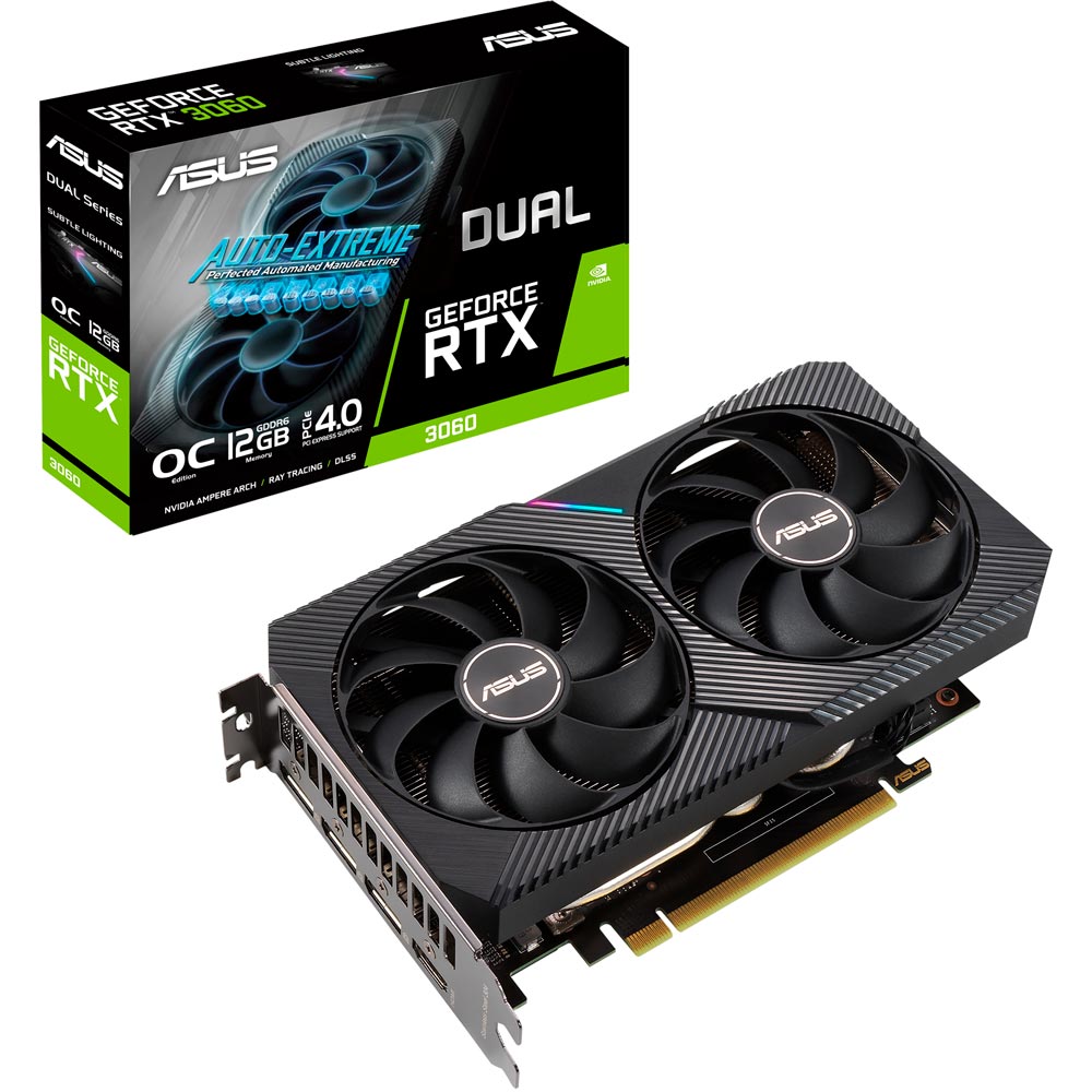 Фото Видеокарта ASUS RTX 3060 Dual OC V2 LHR 12GB GDDR6 192bit (DUAL-RTX3060-O12G-V2)