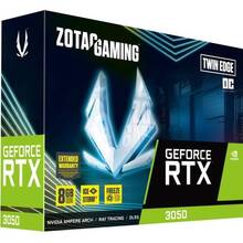 Відеокарта ZOTAC GeForce RTX 3050 Gaming Twin Edge OC 8GB 128Bit 1807/14000MHz (ZT-A30500H-10M)