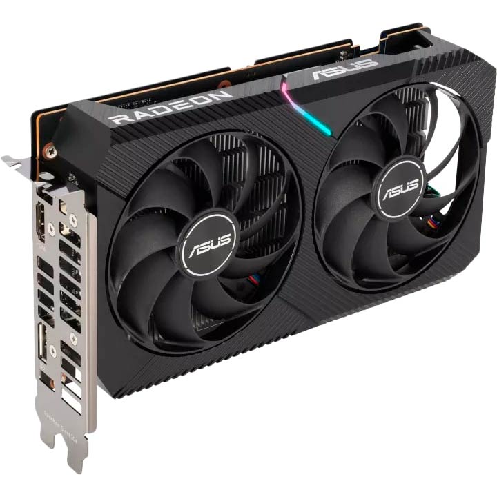 Відеокарта ASUS Radeon RX 6400 4GB GDDR6 DUAL 64 bit (DUAL-RX6400-4G) Об'єм вбудованої пам'яті, Гб 4