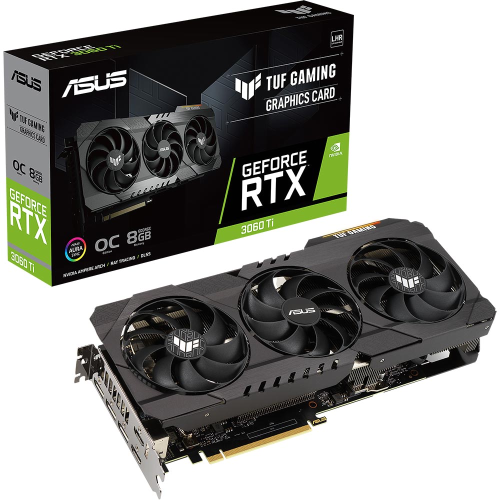 В Украине Видеокарта ASUS TUF GeForce RTX 3060 Ti OC 8GB 256bit 1755MHz (90YV0IL0-M0NA00)