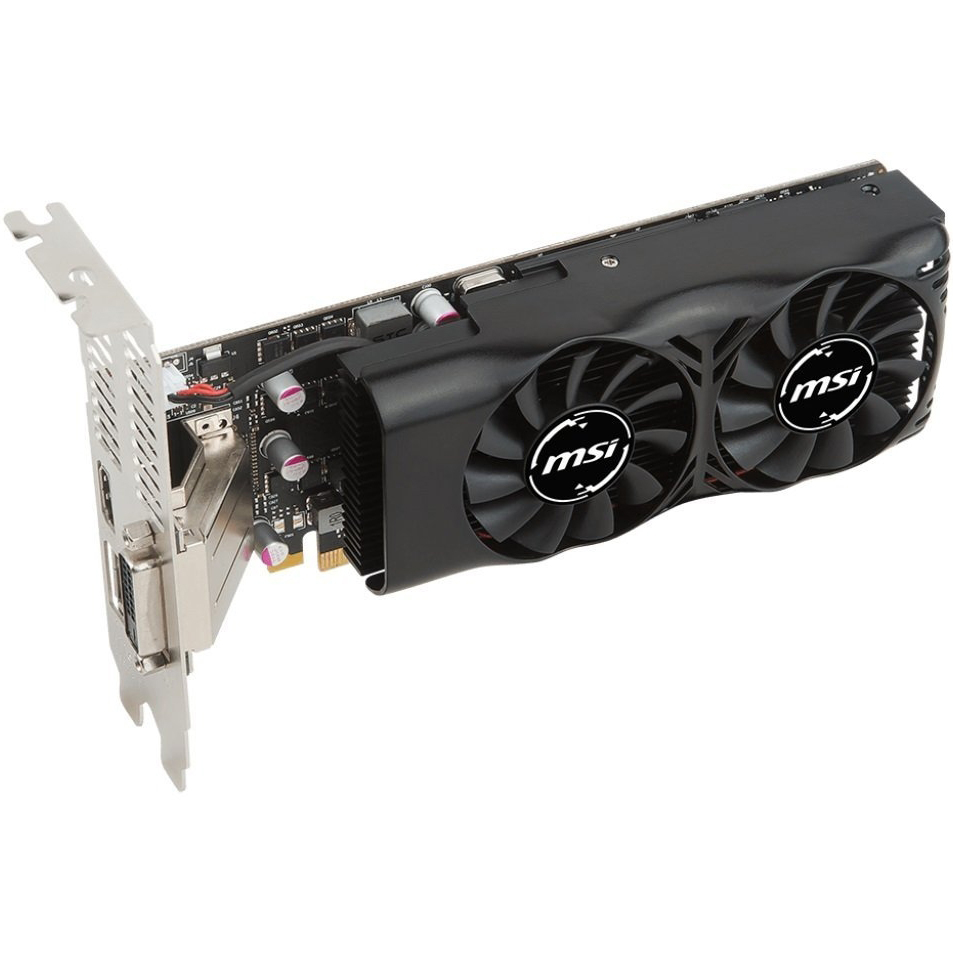 Відеокарта MSI GeForce GTX1050Ti 4Gb 128bit 1290/7008MHz (GTX 1050 Ti 4GT LP) Об'єм вбудованої пам'яті, Гб 4