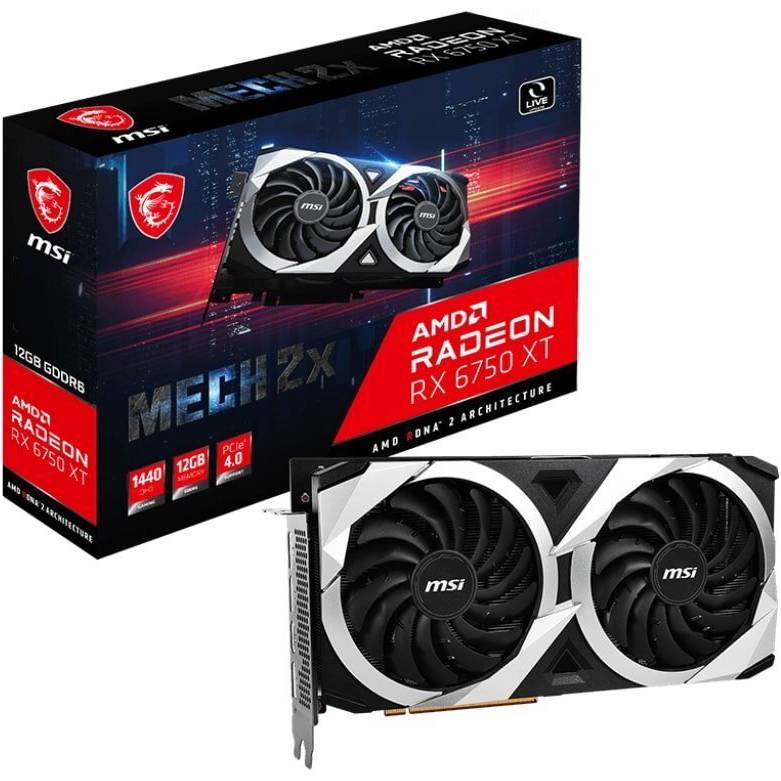 Фото 4 Видеокарта MSI Radeon RX 6750 XT MECH 2X V1 12GB 192bit 18000MHz (912-V398-035)