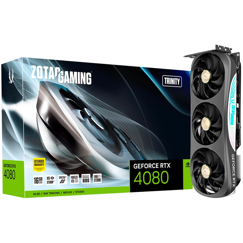 Фото Відеокарта ZOTAC GeForce RTX 4080 16GB GDDR6X Trinity (ZT-D40810D-10P)