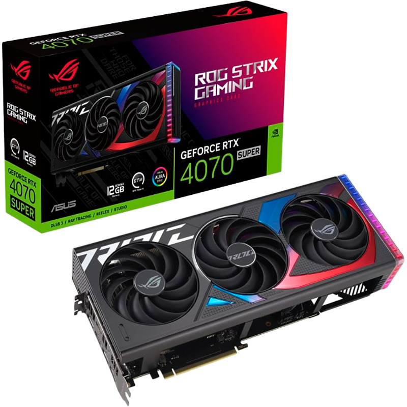 Фото 14 Відеокарта ASUS GeForce RTX 4070 SUPER ROG Strix 12GB GDDR6X 192bit 2475/21000 MHz (ROG-STRIX-RTX4070S-12G-GAMING)