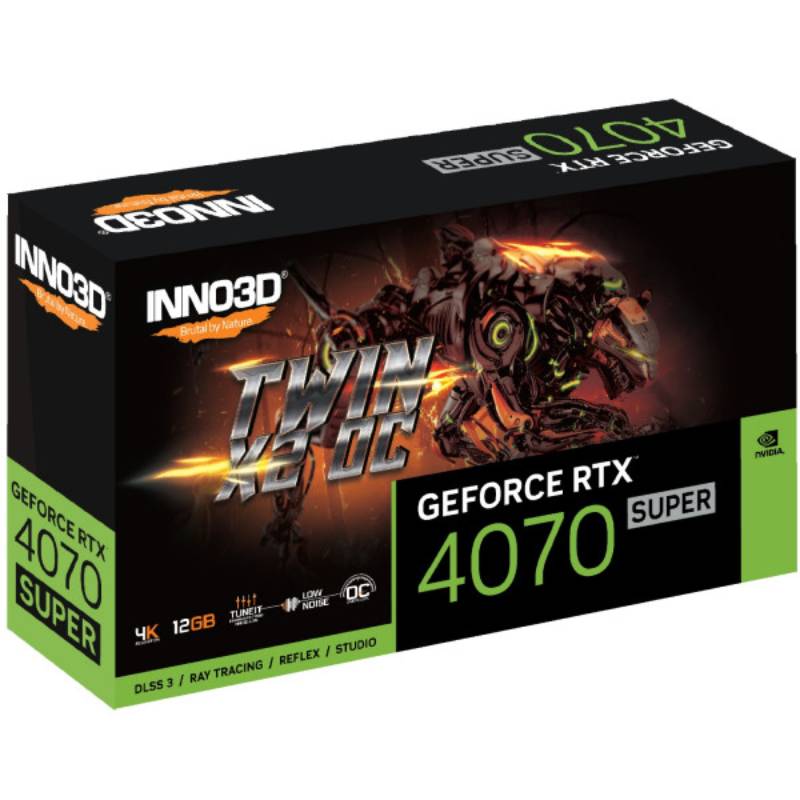 Фото Відеокарта INNO3D GeForce RTX4070 Super TWIN X2 OC 12GB GDDR6X 192bit (N407S2-126XX-186162N)