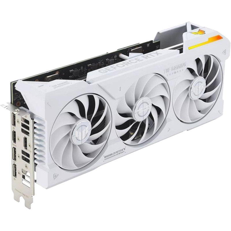 Фото Видеокарта ASUS GeForce RTX4070 Ti Super 16GB 256bit 2640/21000МГц White (TUF-RTX4070TIS-16G-BTF-WHITE)