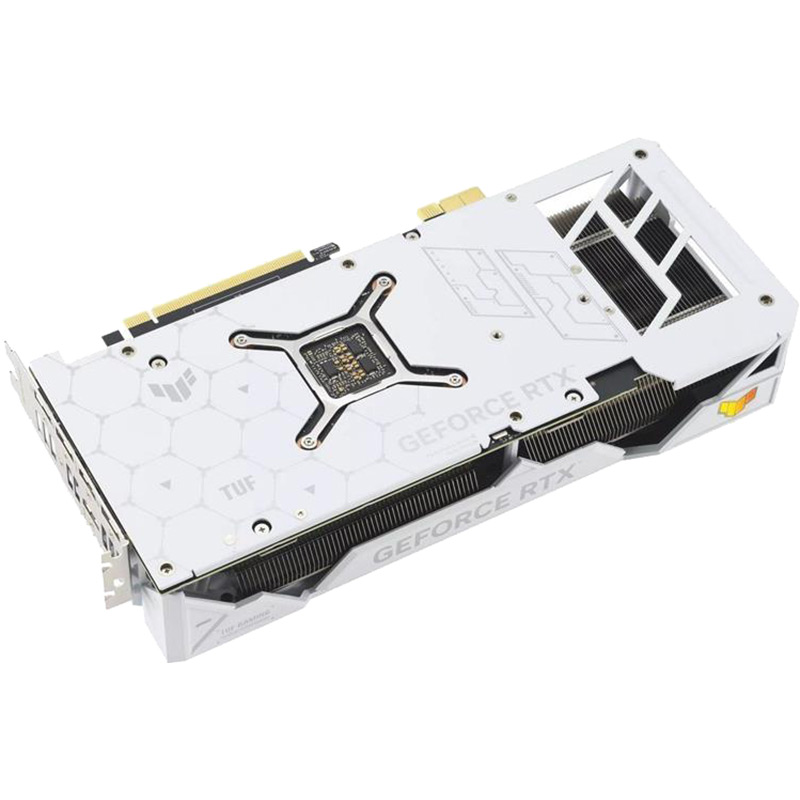 Внешний вид Видеокарта ASUS GeForce RTX4070 Ti Super 16GB 256bit 2640/21000МГц White (TUF-RTX4070TIS-16G-BTF-WHITE)